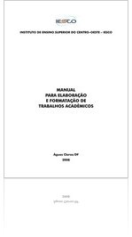 Manual para elaboração de TCC - IESCO- 2008
