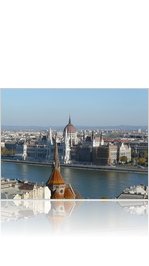 Budapest panorama view from Buda Castle