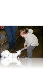 Oliver Feeding Batman the Goat