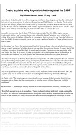 Fidel Castro Explains Why Angola Lost Against The SADF