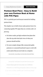 Pontoon Boat Plans - Easy to Build your own Pontoon Boat at Home with PVC Pipes