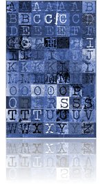 Jessie's Letter Collage Sheet (digital) in BLUE
