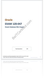 BeITCertified Oracle Free Download Actual 1Z0-047 exam questions dumps as PDF