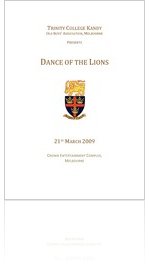Trinity College Old Boys' Association, Melbourne: Dinner Dance 2009 - Souvenir