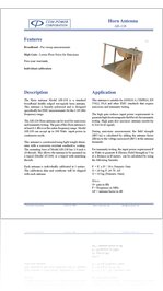AH-118 Horn Antenna, Com Power, Carpatec Sweden