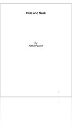 Hide and Seek- Rhyming and Non Rhyming Poems, by Nikhil Parekh