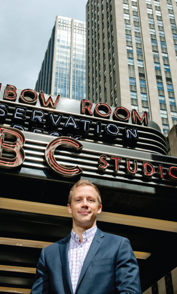 Portrait photo of Liam McHugh, a UB alumnus who works for the NBC Sports Network.